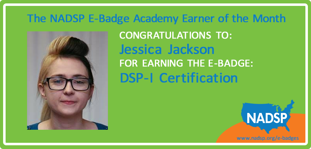 Jessica Jackson of The Arc NCR is our E-Badge Earner of the Month!