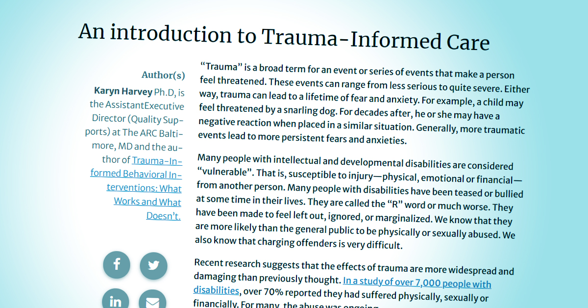 Frontline Initiative: Trauma-Informed Care