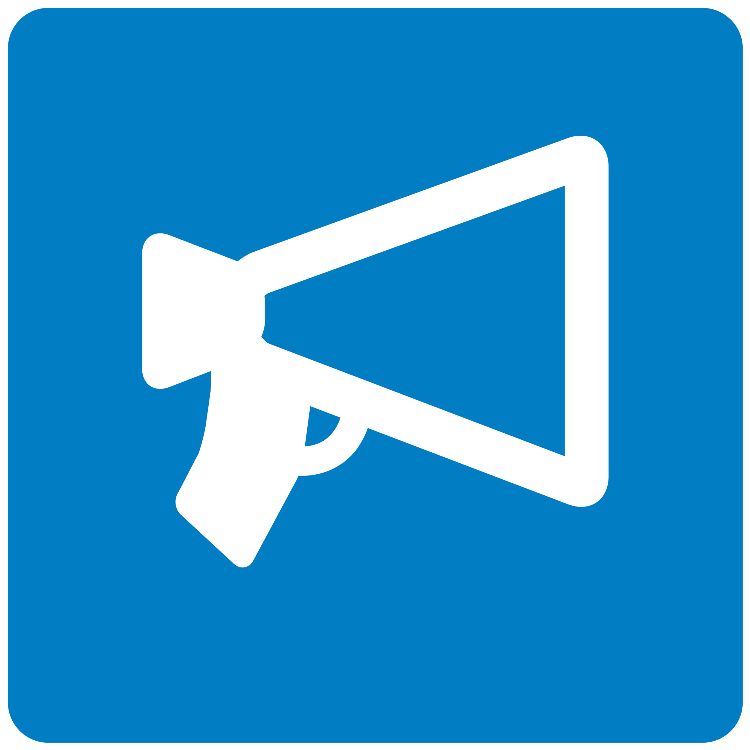 NADSP Advocacy icon displaying a white megaphone on a blue background