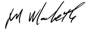 Joseph Macbeth signature